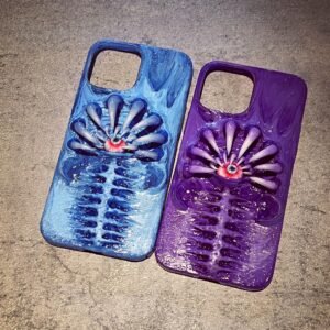 Blue Purple Facehugger Phone Case