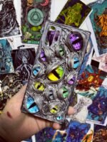 Green Eyes Phone Case with Rainbow Eyes