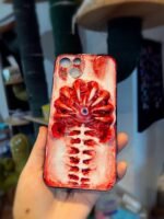 Red and White Facehugger Phone Case