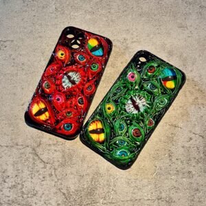 eye phone case with fangs