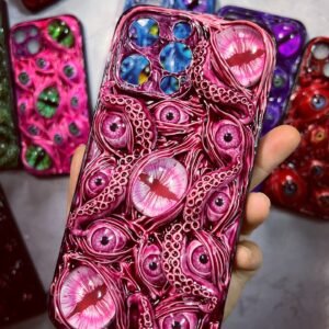 Pink Tentacles Phone Case with Eyes