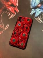 Red Teeth Phone Case with Eyes