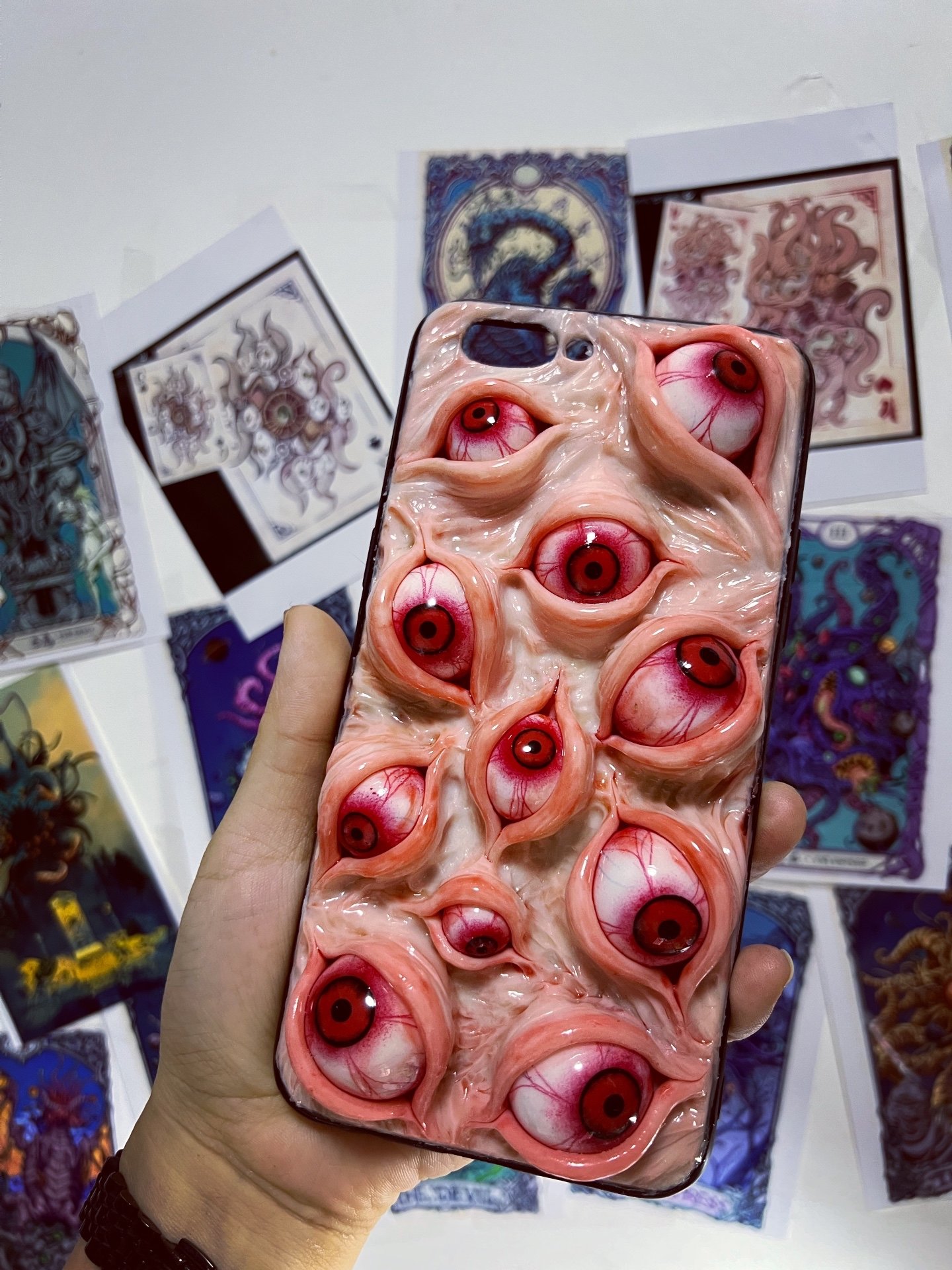 Skin-toned Creepy Multiple Eyes Phone Case