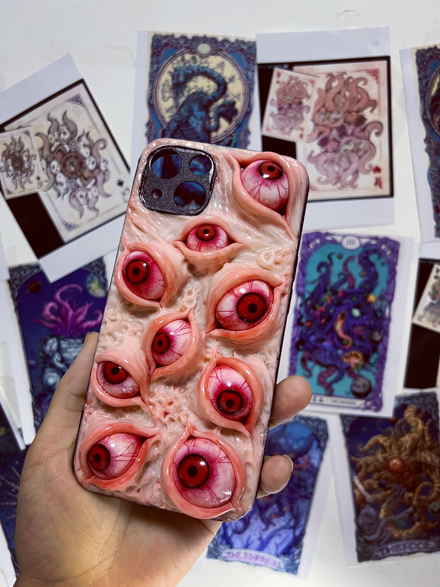 Skin-toned Creepy Multiple Eyes Phone Case